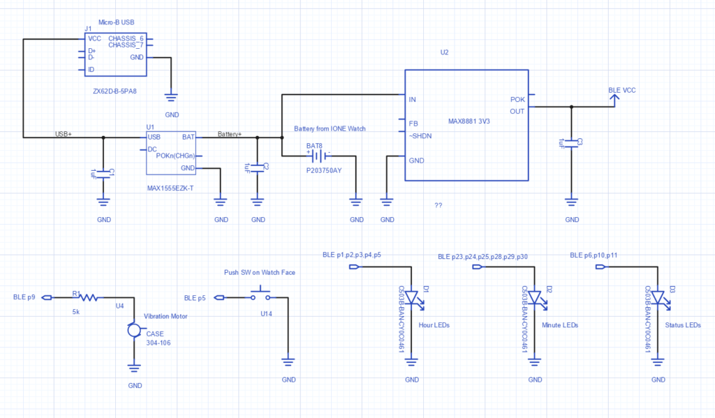 BLE Alarm Watch Schematic